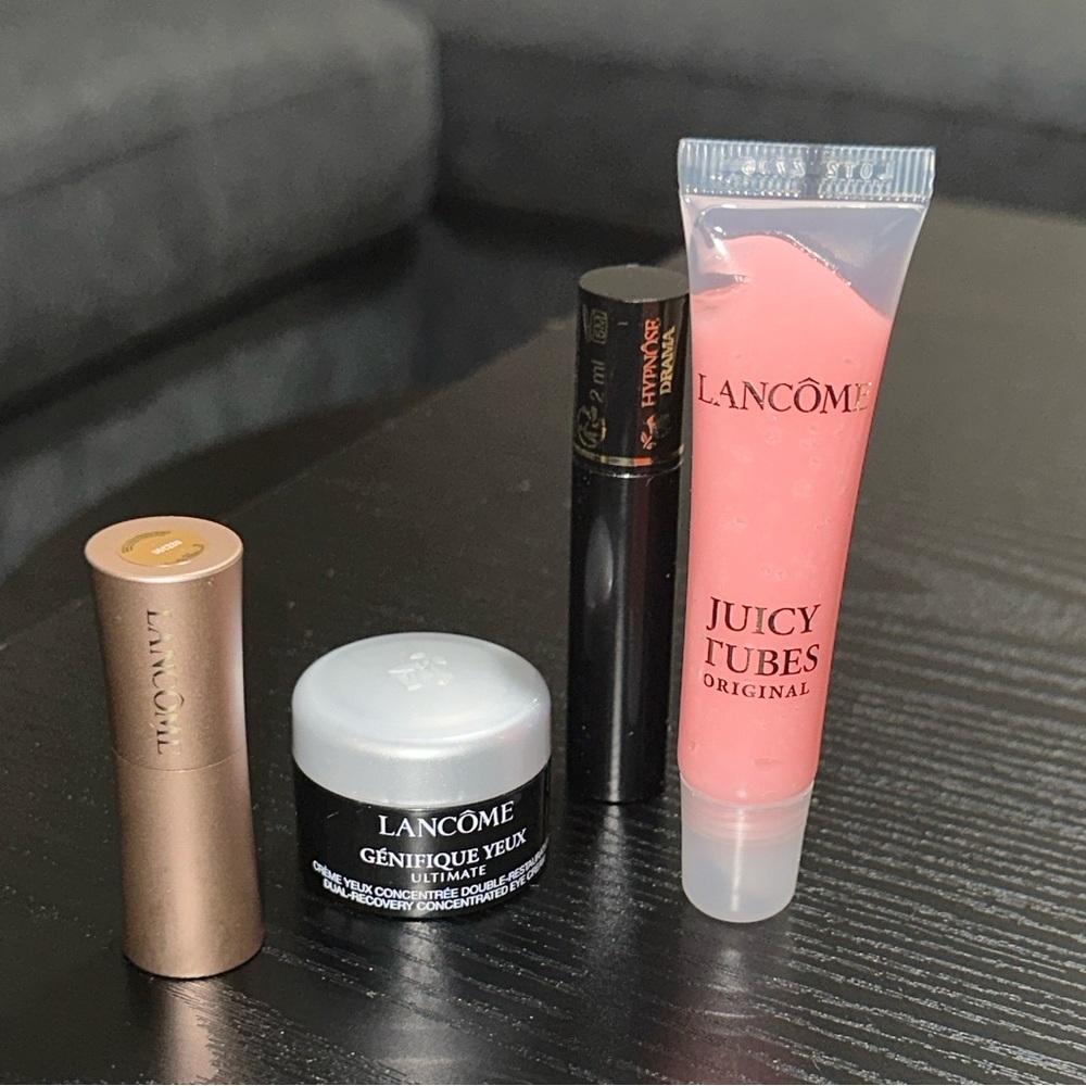 Lancôme Minis Bundle Juicy Tubes Mascara Lipstick Eye Cream NEW - Picture 2 of 9